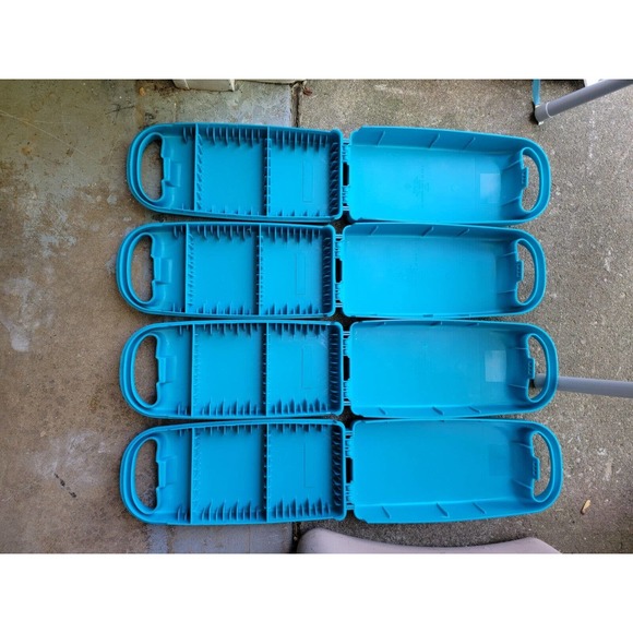 4 Vintage 80s 90s Retro Caboodles Metro Large Oval Travel CASSETTE HOLDERS Cases - Picture 3 of 10